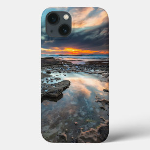 Sunset from the tide pools iPhone 13 case