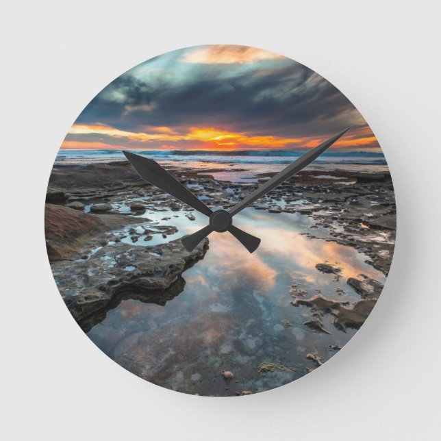 Sunset from the tide pools round clock (Front)