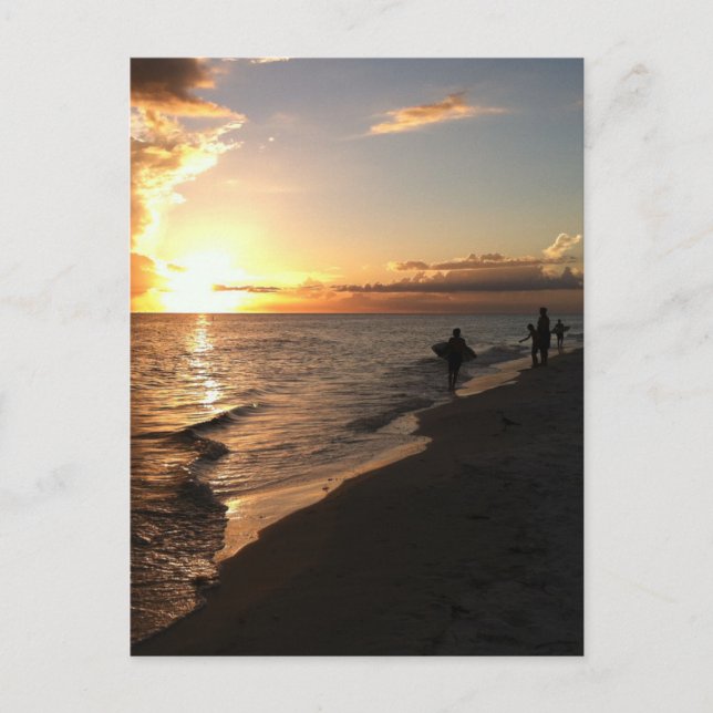 Sunset Fun Beach Postcard (Front)