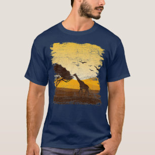 Sunset Giraffe Giraffe Giraffes Africa T-Shirt