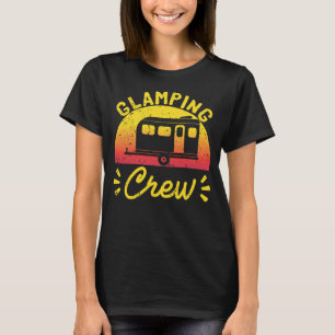 Sunset Glamping Crew Camper Tourist Luxury Camping T-Shirt
