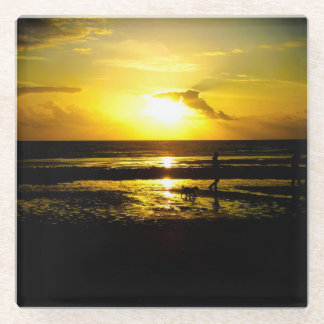 Sunset glass coaster