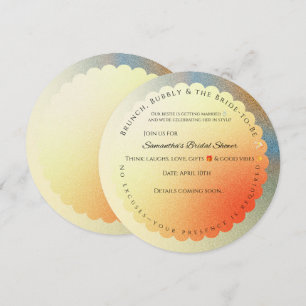 Sunset Glow Bridal Shower Invitation – Round Gradi