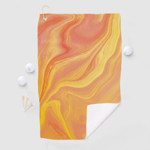 Sunset Glow Marble Golf Towel