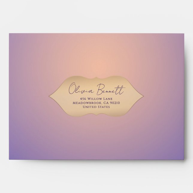 Sunset Glow Minimalist Envelope (Front)