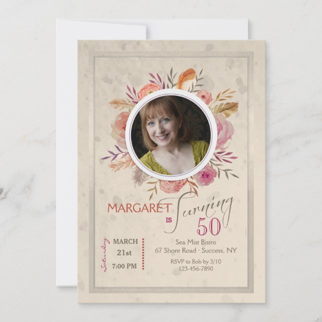 Sunset Glow Photo Invitation (Front)