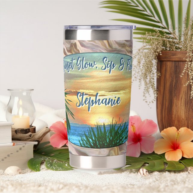 Sunset Glow, Sip & Flow 1557 Insulated Tumbler (Creator Uploaded)