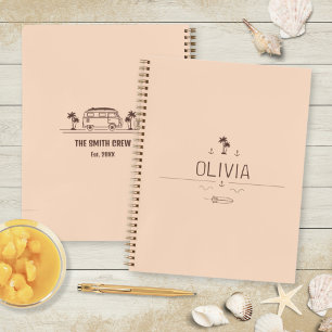 Sunset Glow Surfer Road Trip Planner Notebook