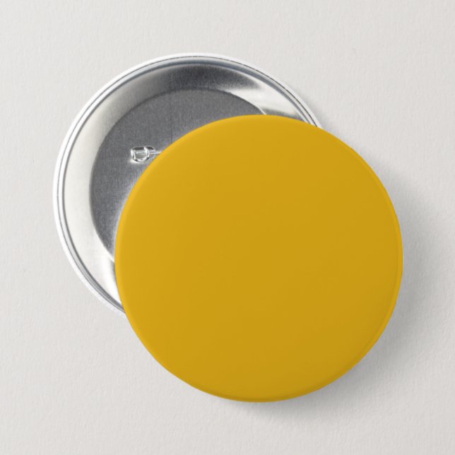 Sunset Gold Yellow E8B319 Colour Add a Name Option 7.5 Cm Round Badge (Front & Back)