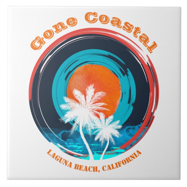 Sunset Gone Coastal Pick Your Beach Tile (Front)