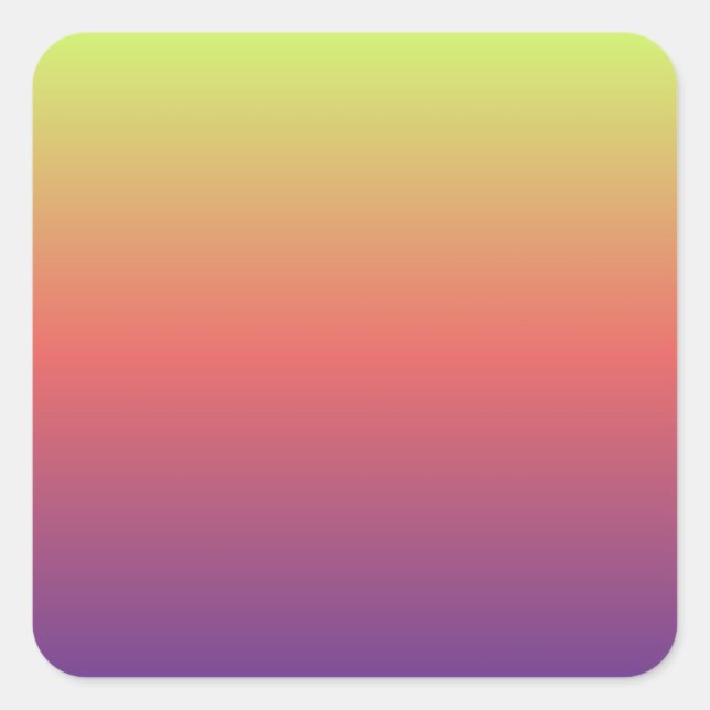 sunset gradient colours blur background square sticker (Front)