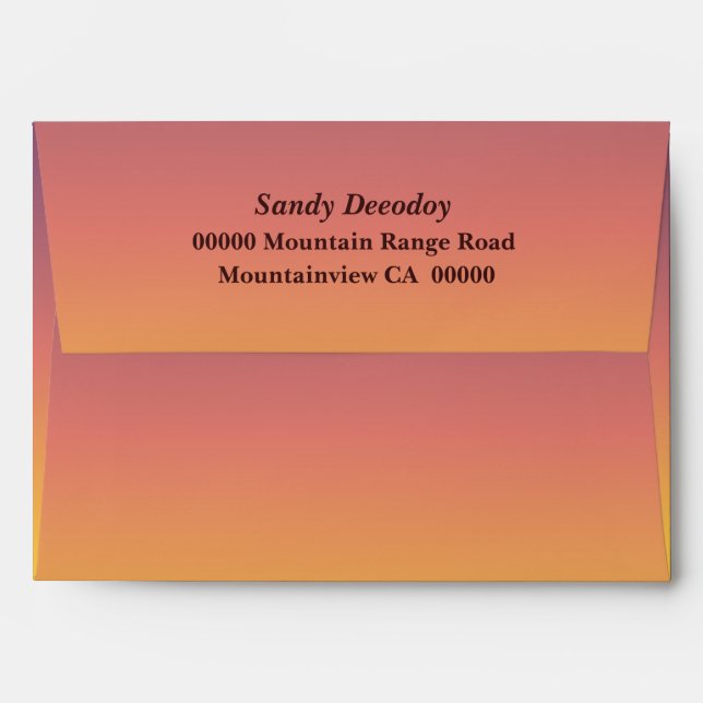 Sunset Gradient Envelope (Back (Top Flap))