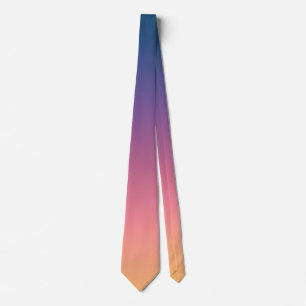 Sunset Gradient Purple and Pink Pastel Tie