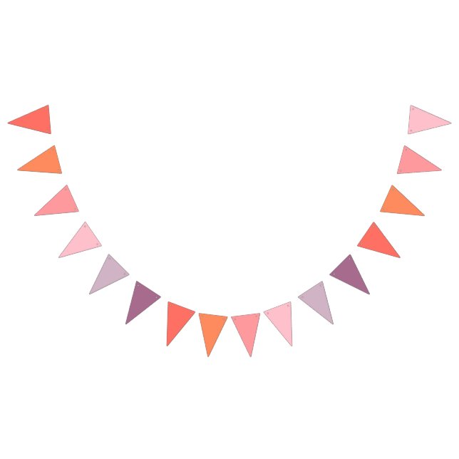 Sunset Gradient Theme Triangular Bunting Banner  (All)