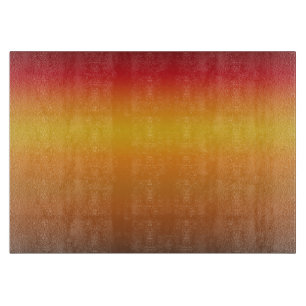 Sunset Gradient Vibrant Red Orange Yellow Ombre Cutting Board