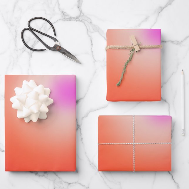 Sunset Gradient Wrapping Paper Sheet (Front)