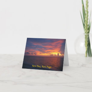 Sunset Greeting Cards-- New Day, New Page. Card