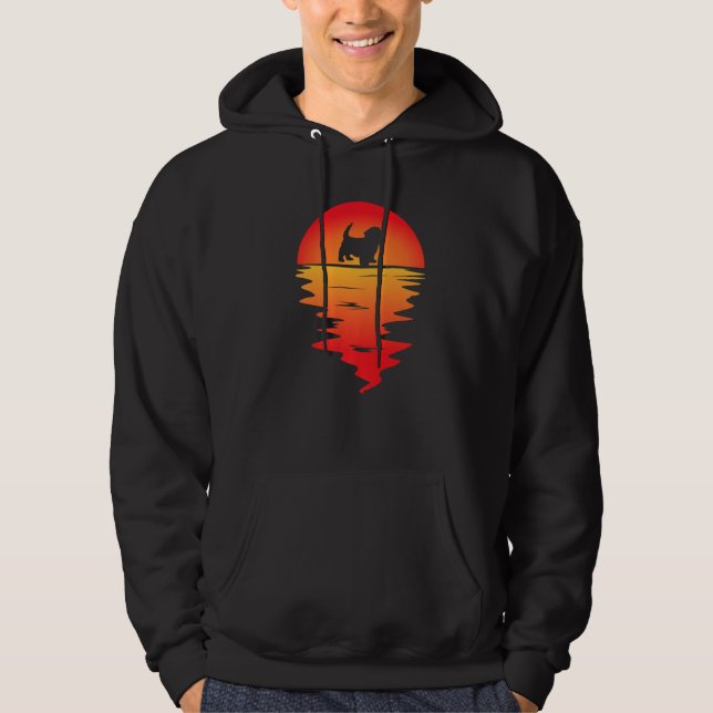 Sunset Havenese Dog I Havenese I Havenese Dog Hoodie (Front)