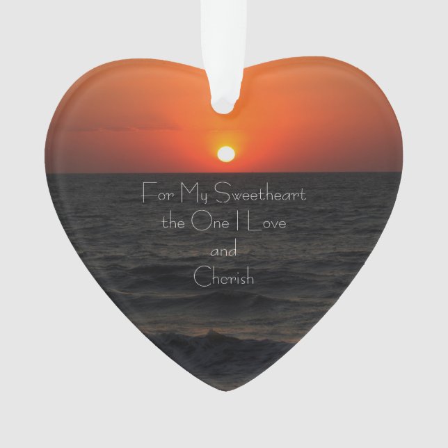 Sunset Heart-shaped Ornament (Front)