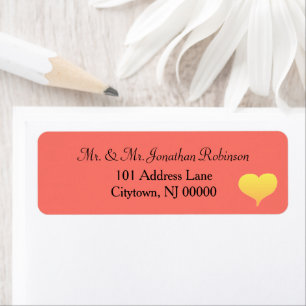 Sunset Hearts Coral Wedding