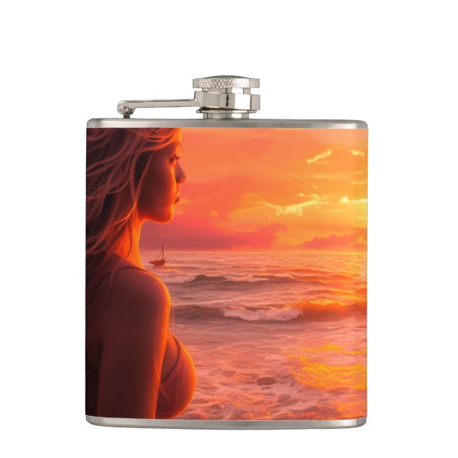 Sunset Hip Flask (Front)
