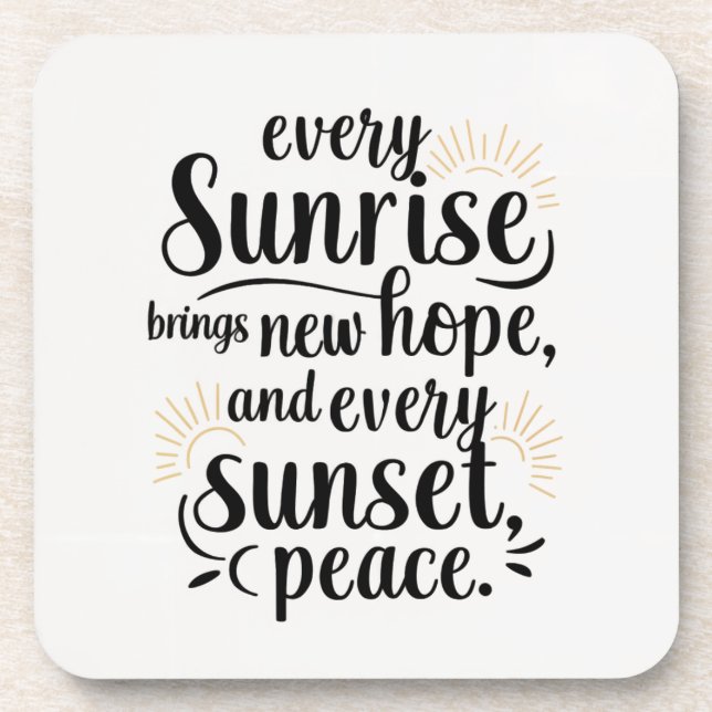 Sunset Hope Coaster (Front)