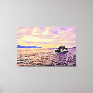 Sunset Horizon at Bali Straits Canvas Print