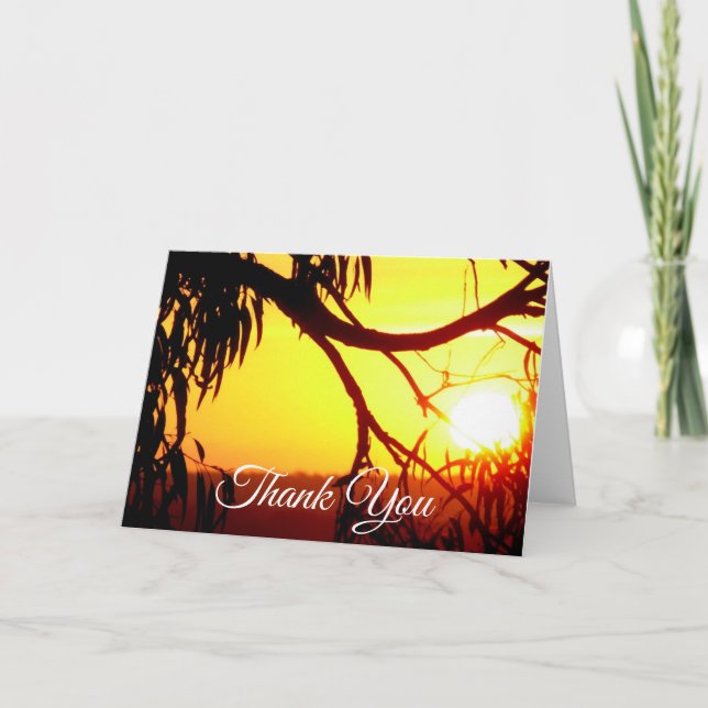 Sunset Horizon Thank You Card (Front)