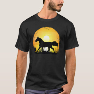 Sunset Horse Breed Silhouette Holsteiner Horse T-Shirt