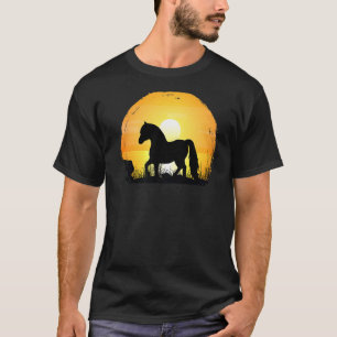 Sunset Horse Breed Silhouette Miniature Horse T-Shirt