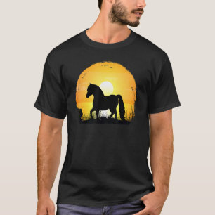 Sunset Horse Breed Silhouette Miniature Horse T-Shirt