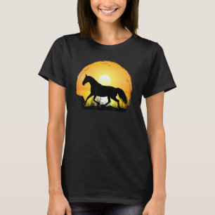 Sunset Horse Breed Silhouette Warmblood T-Shirt