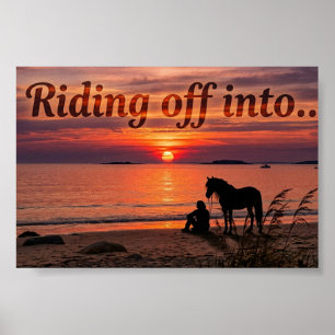 Sunset Horse Silhouette- Art Print