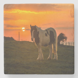 Sunset Horse Stone Coaster