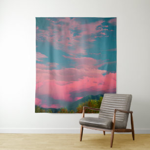 Sunset-hued sky tapestry