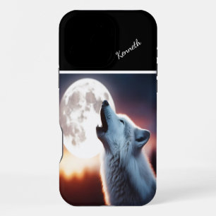 Sunset Hues on Howling Wolves iPhone 16 Pro Max Case