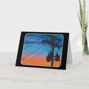 'Sunset Hum' Painting on a Thank You Card