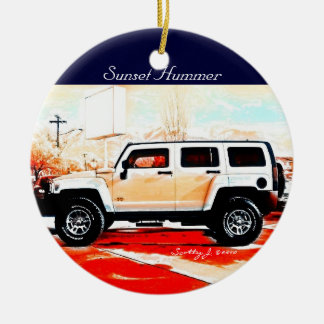 "Sunset Hummer" © 2010 S.J. Ceramic Tree Decoration