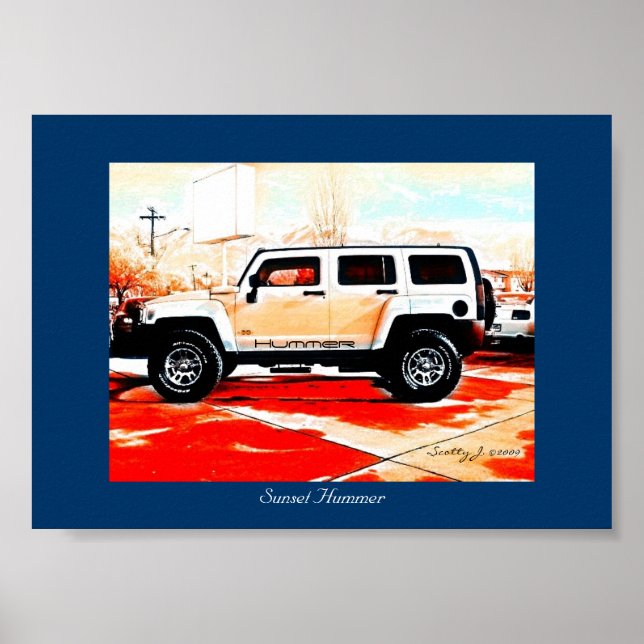 "Sunset Hummer" © 2010 S.J. Poster (Front)
