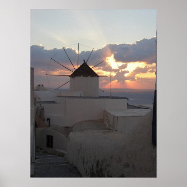 Sunset Ia Santorini Poster (Front)