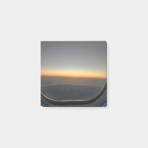 sunset in aeroplane post-it notes