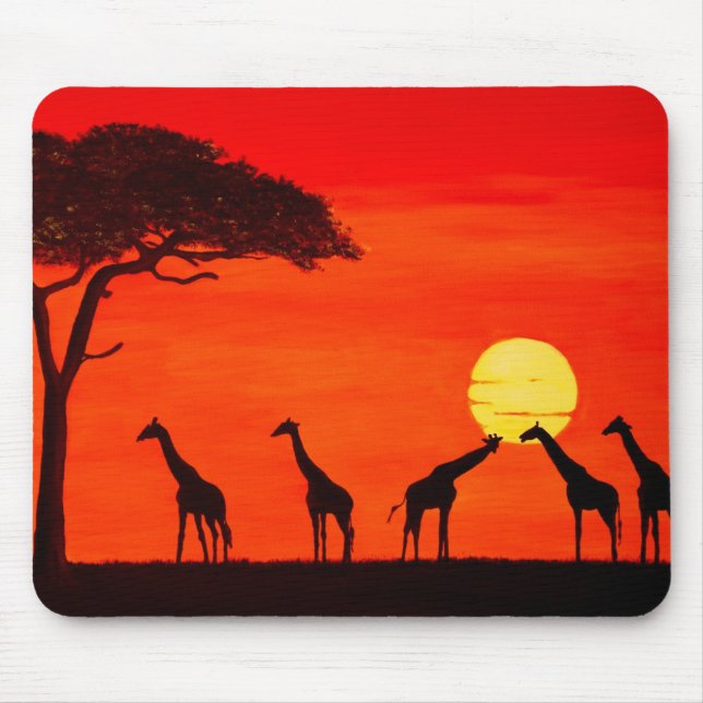 Sunset in Africa Mouse Mat (Front)