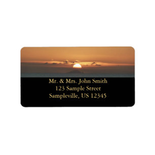 Sunset in Antigua I Seascape Photography Label