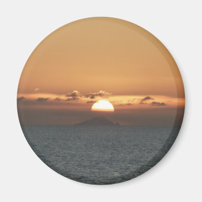Sunset in Antigua I Seascape Photography Magnet (Front)