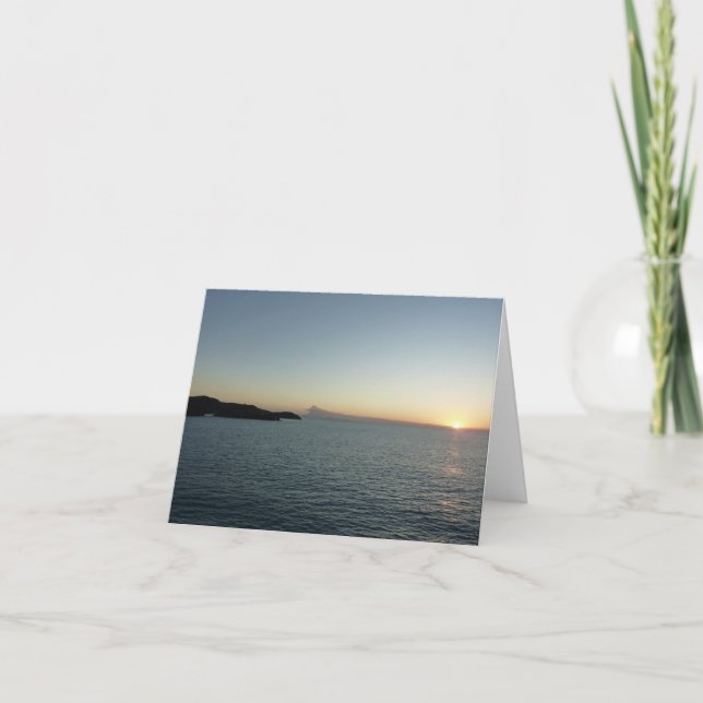 Sunset in Antigua II Island Seascape Card (Front)