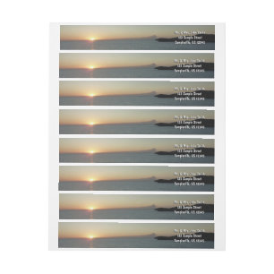 Sunset in Antigua II Island Seascape Wrap Around Label