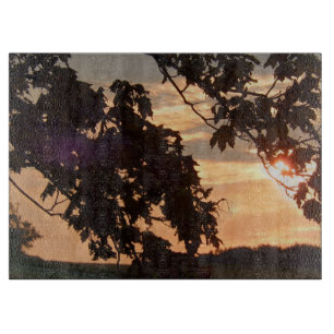 Sunset in Autumn in the Country  Cutting Board