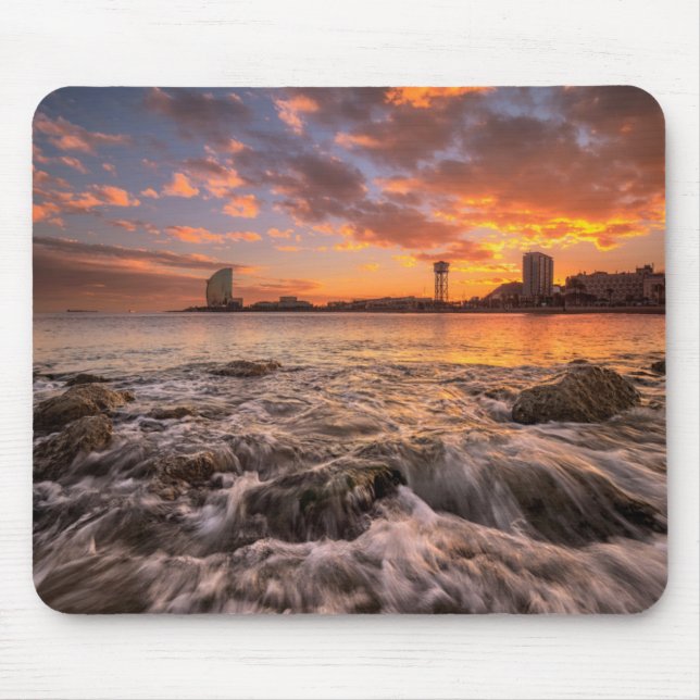 Sunset In Barcelona Mouse Mat (Front)