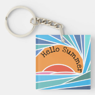 Sunset in Barrel Wave Key Ring