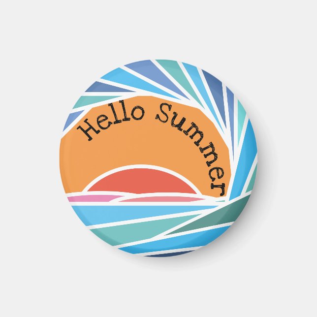 Sunset in Barrel Wave Magnet (Front)